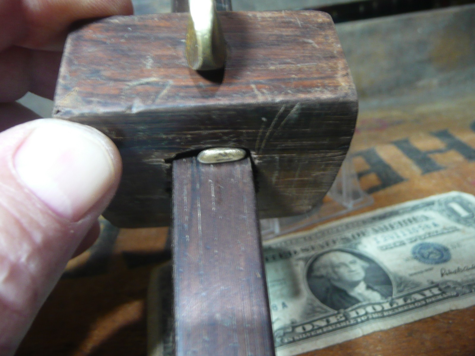 Vintage Rosewood and Brass Marking Gauge.