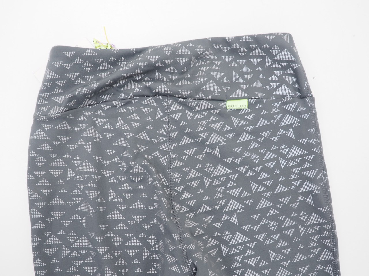 New! GOFLUO Cityglow Reflective Active Tights / Leggings Size L Gray High Vis