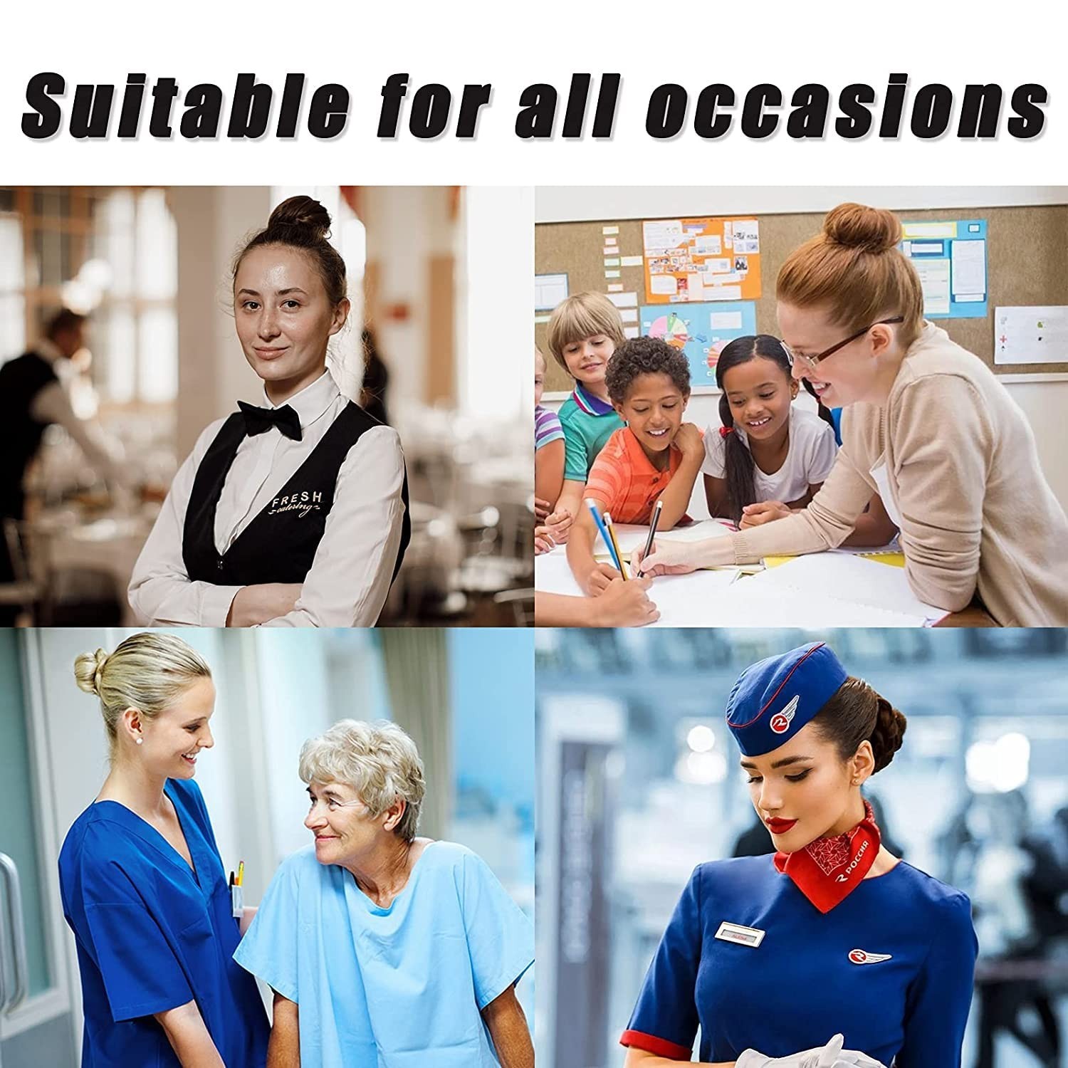 Smilco Hair Net 100 Pcs, 20 Inches Hair Nets Elasticity Invisible Elastic Mesh