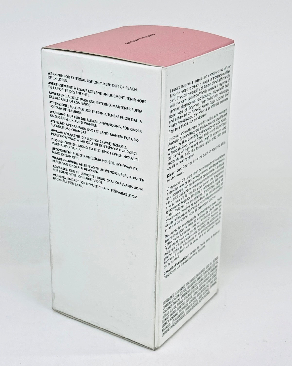 Laura Mercier Ambre Vanille Aromatic Bath & Body Oil 3.3oz New with box