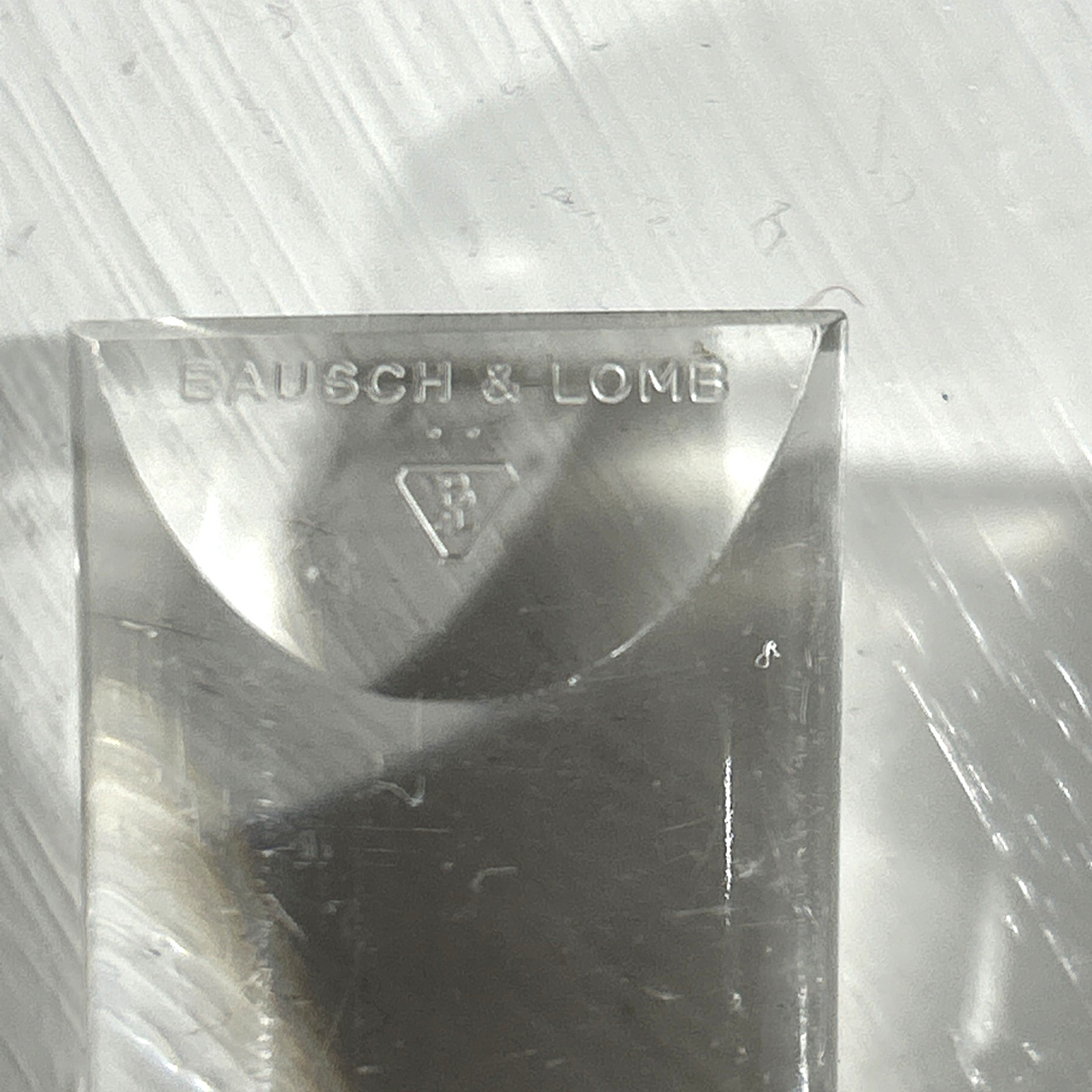 Vintage Bausch & Lomb Acrylic Magnifying Magnifier Measuring Ruler with Case 12”