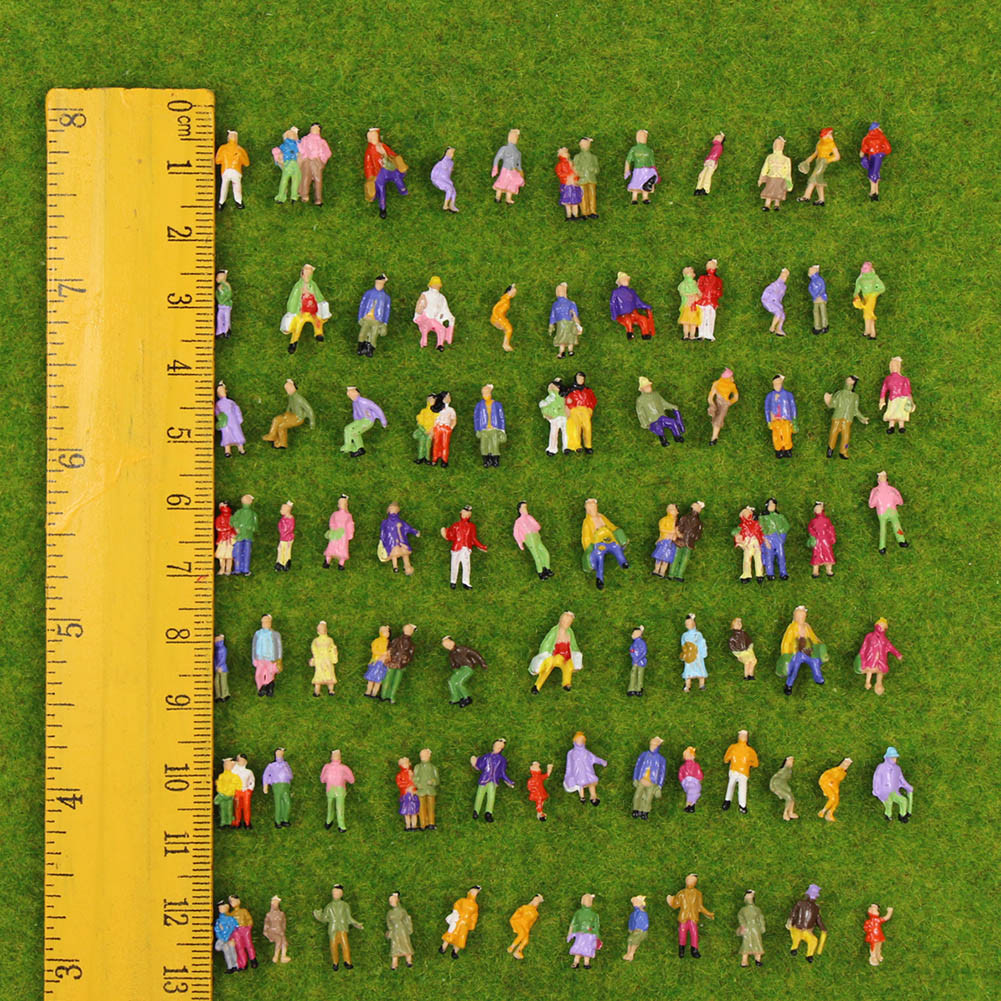 100pcs Model Trains N Scale 1:160 People Figures Passenger Seated Standing