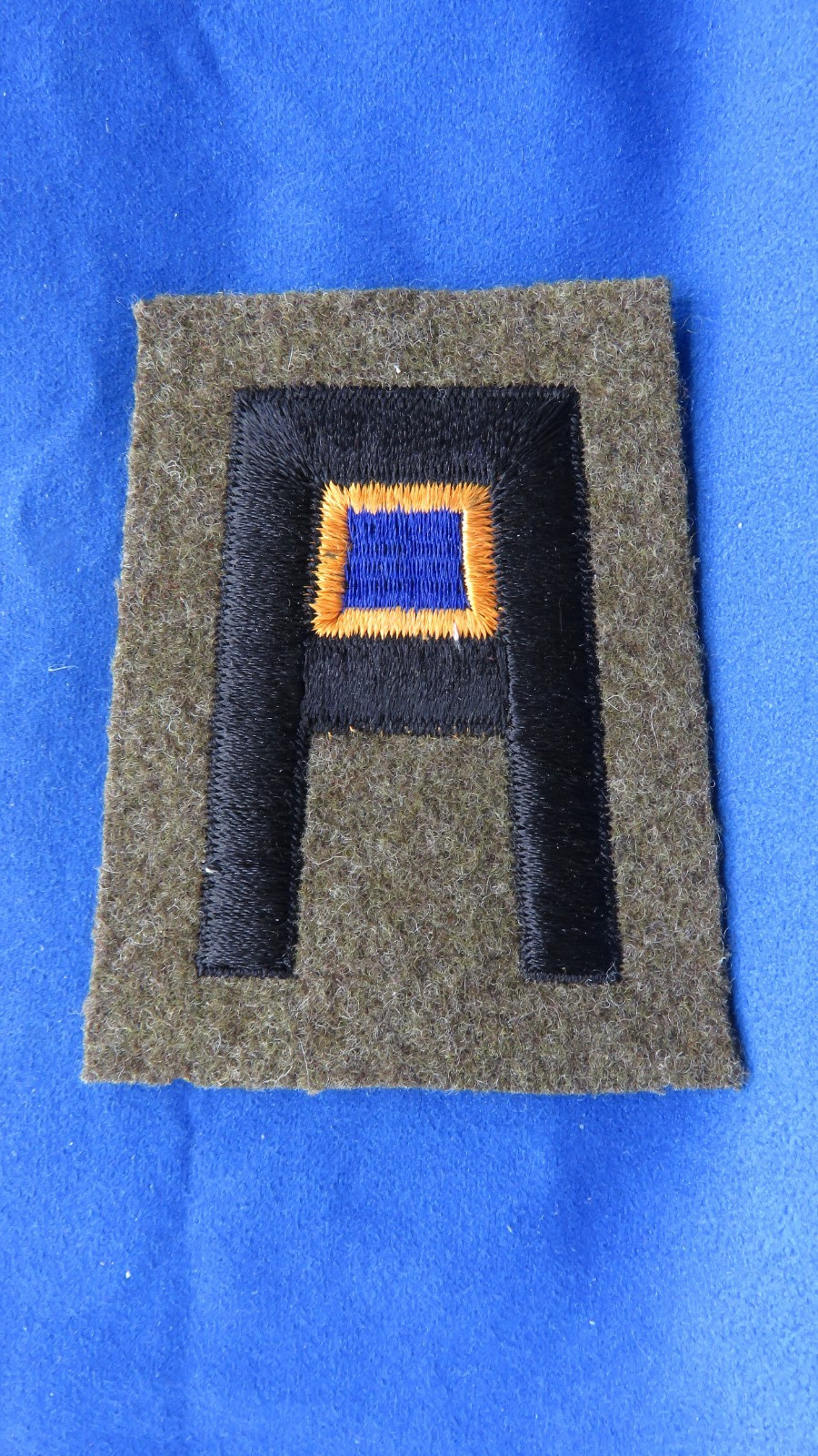 SCARCE ORIGINAL FIRST ARMY AVIATION PATCH-ME ON OD WOOL FELT