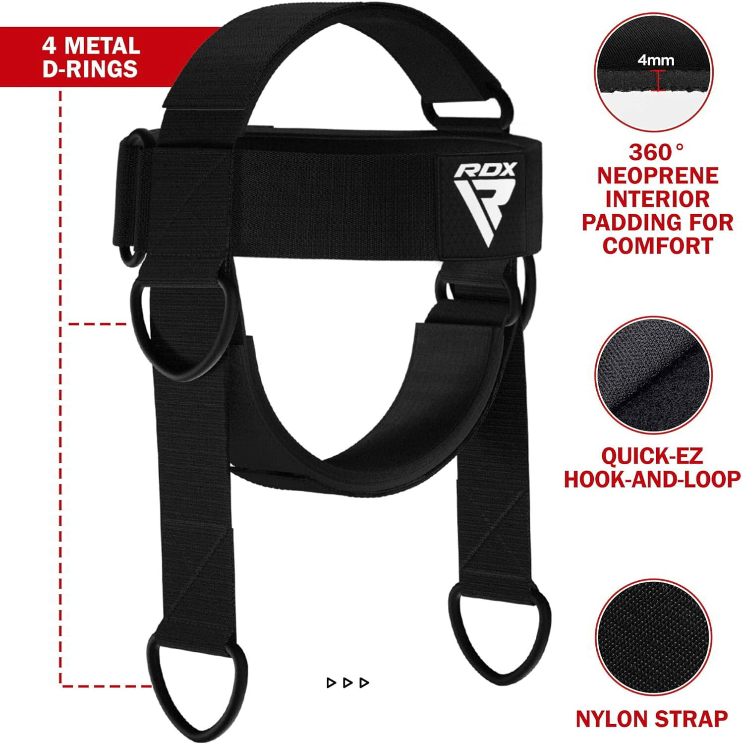 RDX Neck Harness Weight Lifting Training, Head Harness Exerciser, Gym, Workout