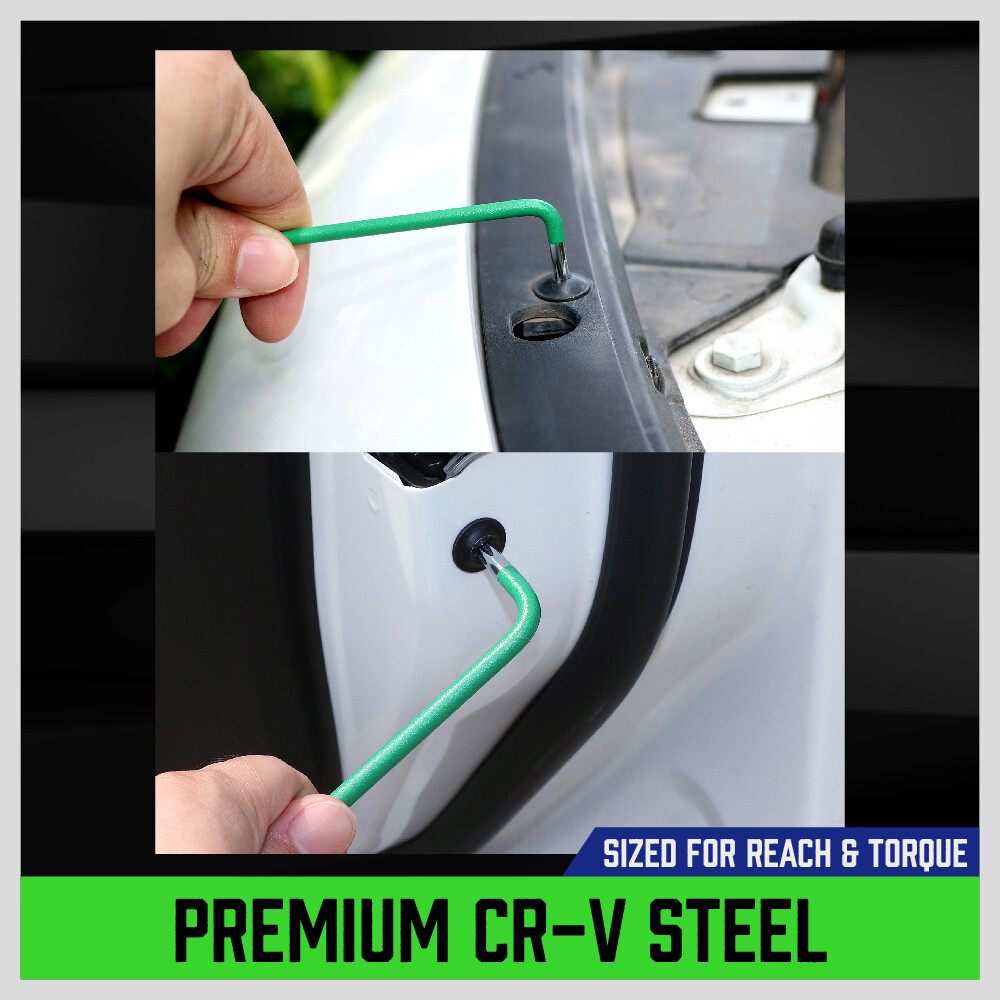 37pc Ball End Hex Key Allen Wrench Set Star Long Arm SAE Metric Industrial Grade