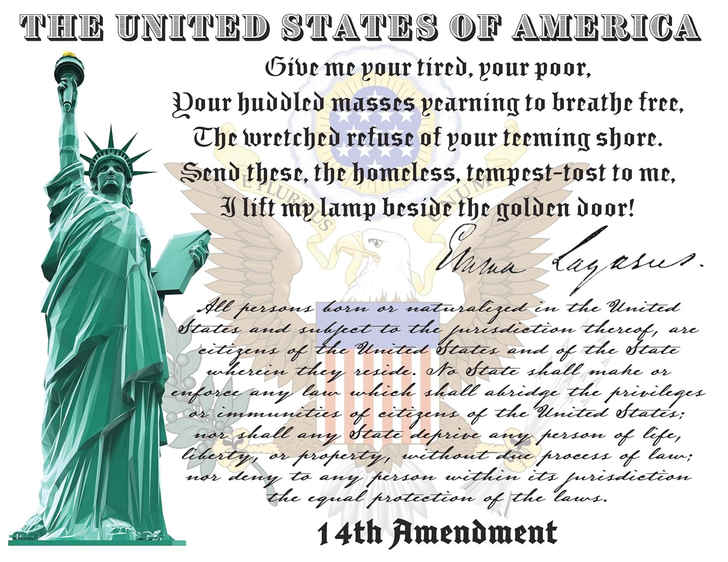 U.S. Citizenship and Naturalization Certificate Holder. Gold American Eagle Logo