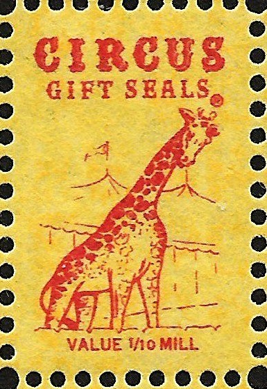 100 Circus Merchant Trade Stamps - MNH - Animals - Horse - Wagon - Elephant
