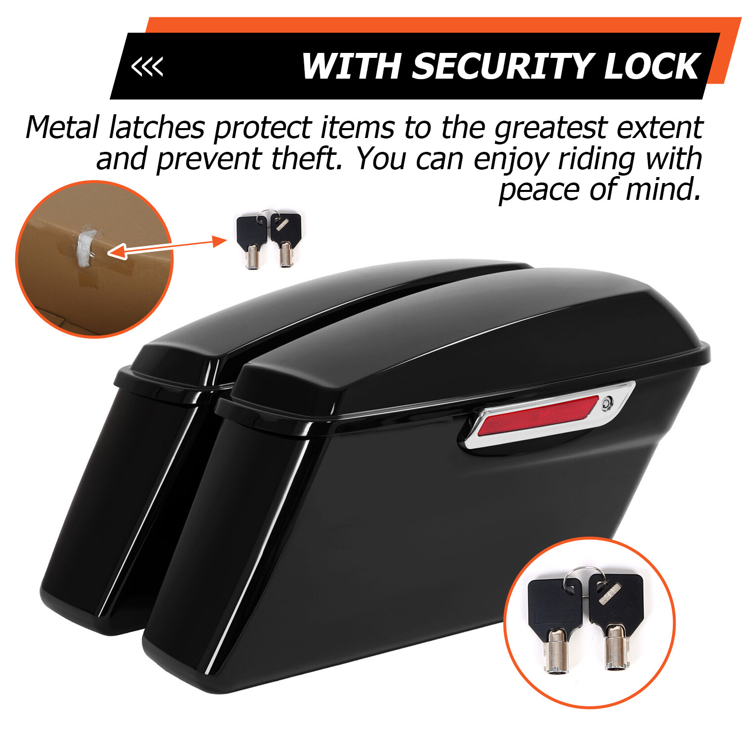 For Harley Touring Road Electra Glide 93-13 Black Hard Saddlebags Saddle Bags