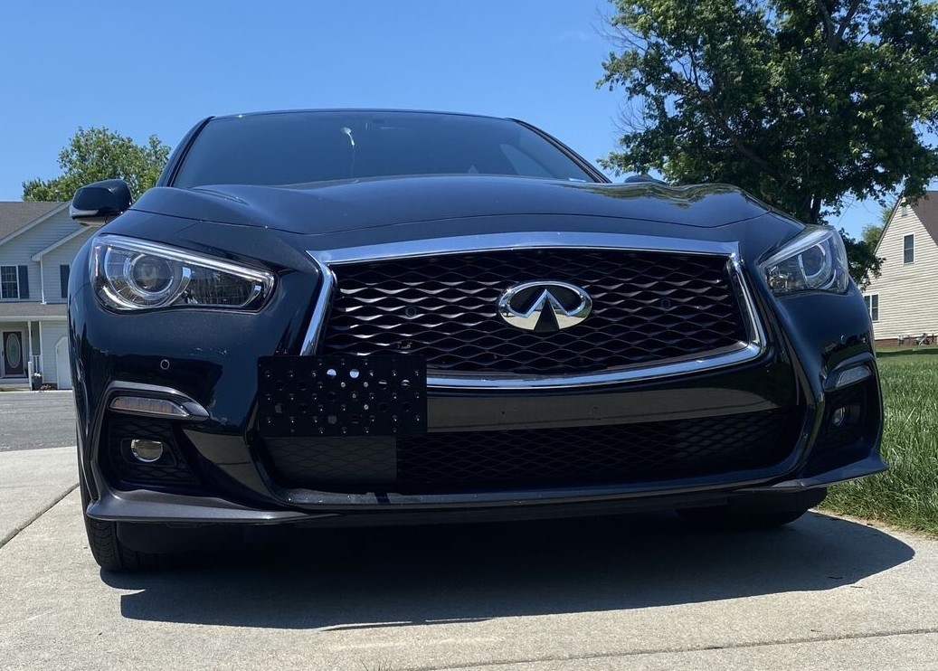 Bumper Tow Hook License Plate Mount Bracket Kit For INFINITI Q50 2014-2024 New