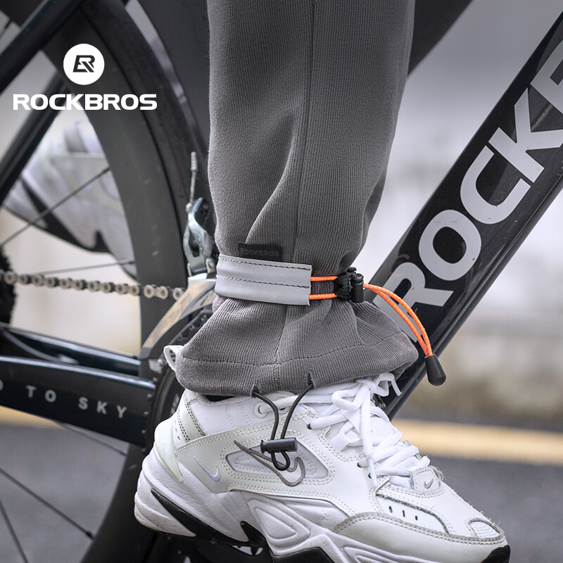 ROCKBROS Reflective Cycling Bands Bike Pant Leg Strap Bicycle Pant Clips 1Pair