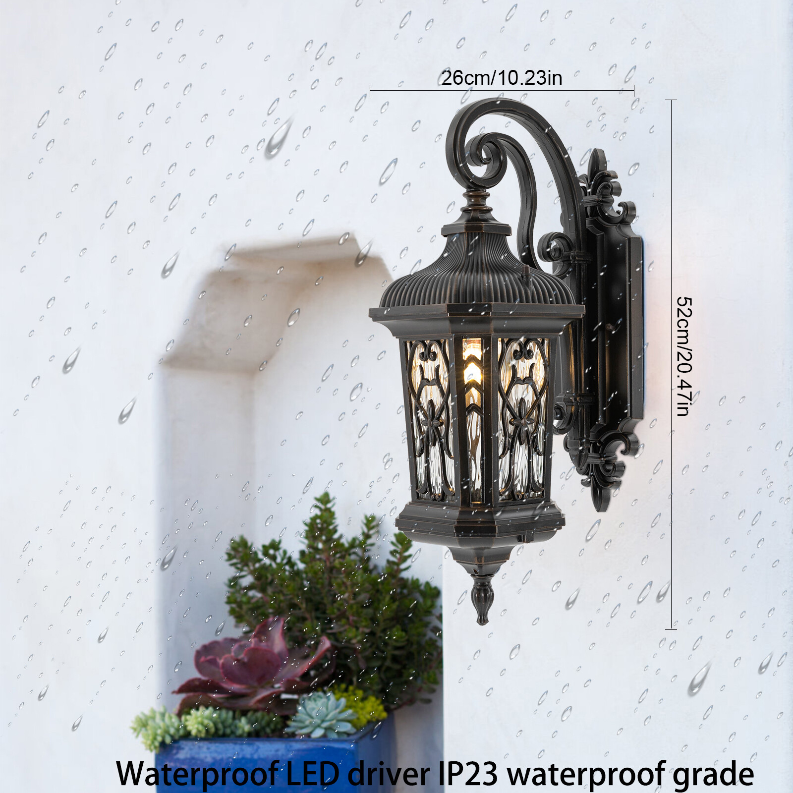 1* Dusk to Dawn Outdoor Wall Sconce Porch Light Exterior Wall Light Fixture