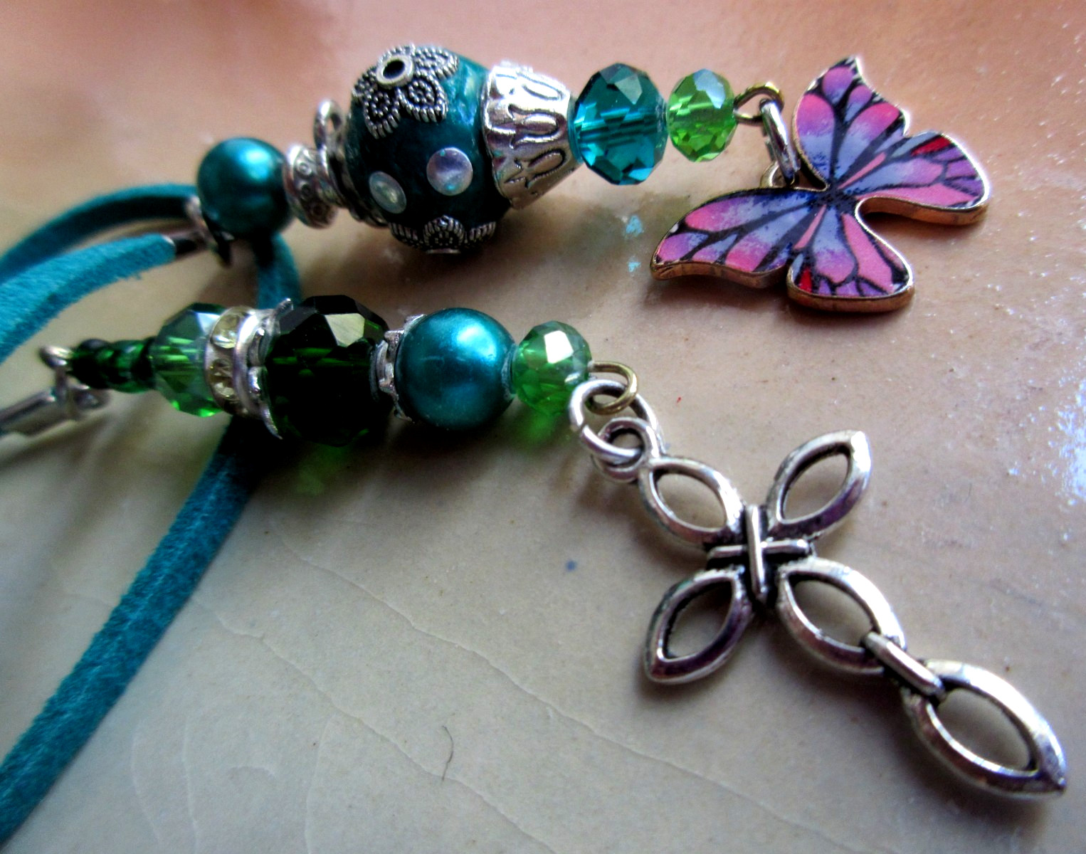 Easter Cross, Spring Butterfly Bookmark 18.5 inches