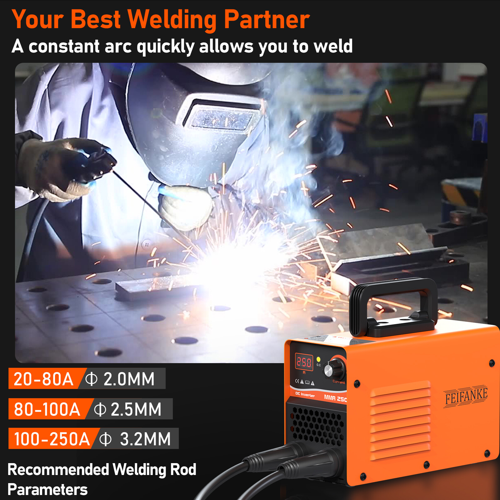 Super Mini Stick Welder 250A 110V ARC//Lift TIG Welding Machine IGBT DC Inverter