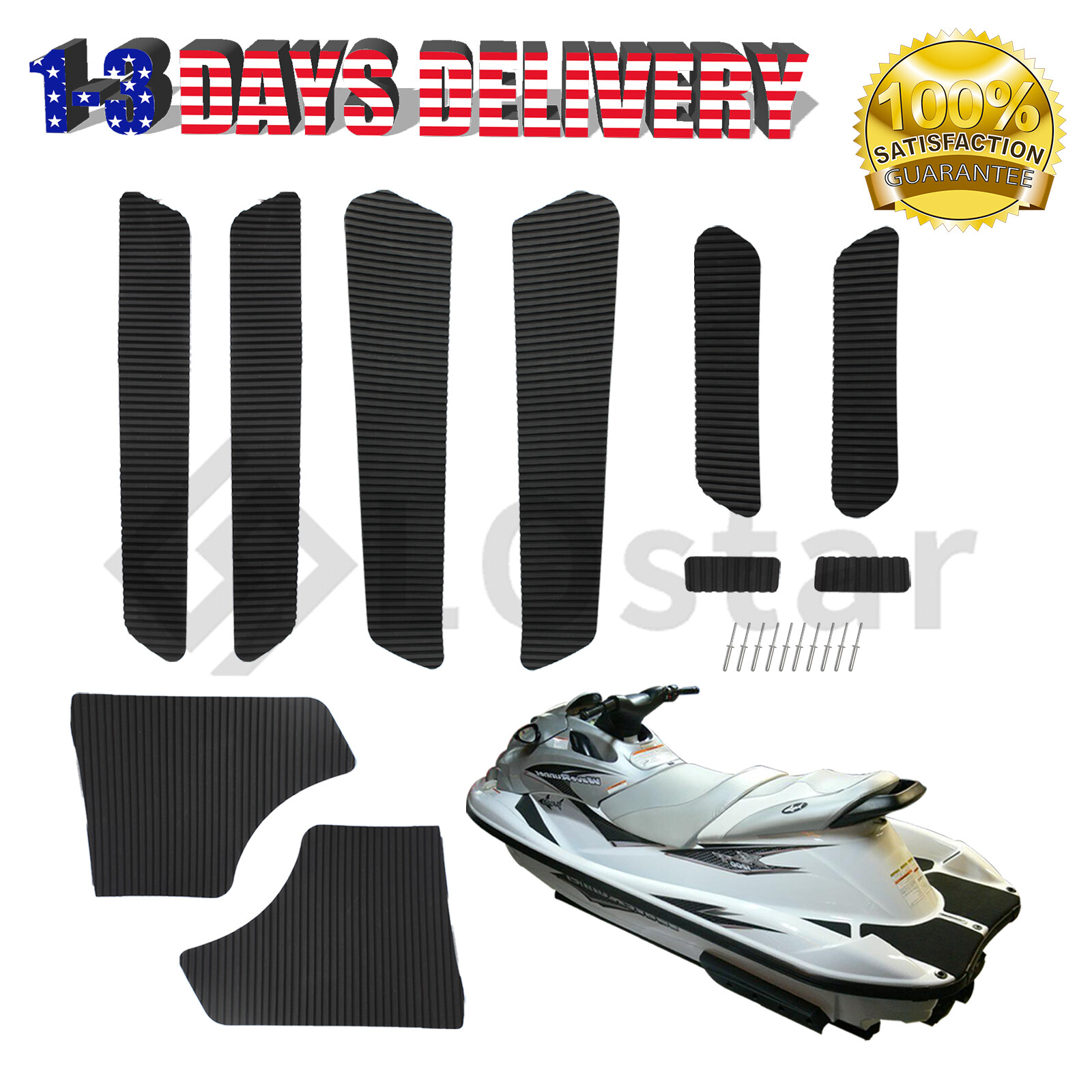 Traction Mats Foot Pads For 1999-2005 Yamaha WaveRunner XL/XLT 800 XL/XLT 1200