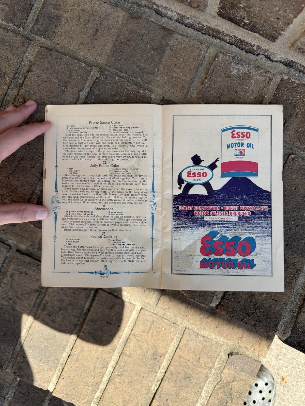 Vintage Esso Advertising Cook Book Gas And Oil 1950s Scranton Pa Advertising Gas