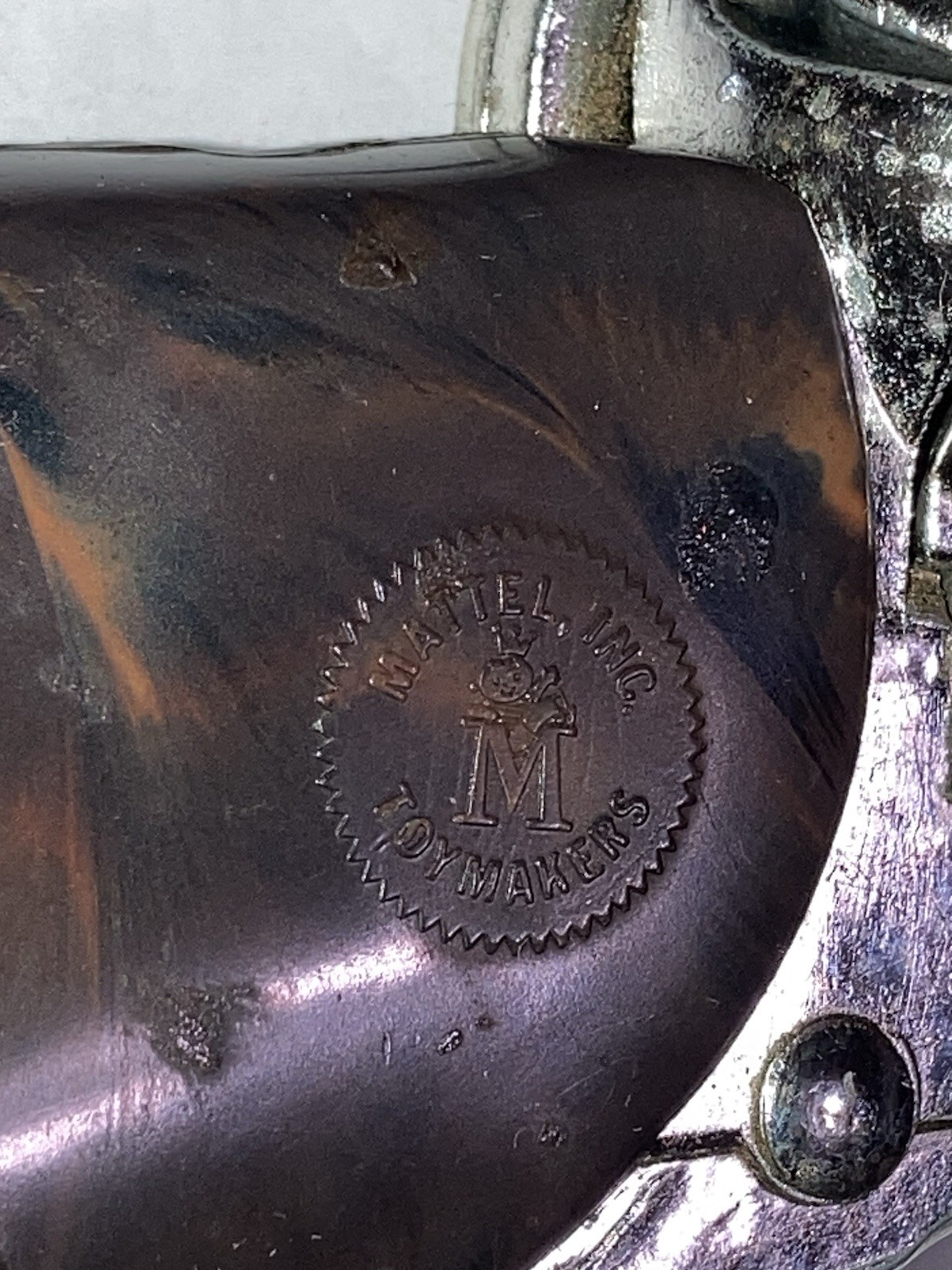 1959 Mattel Shootin' Shell Snub-Nose 38 Toy & Holster, Badge & Papers In Box