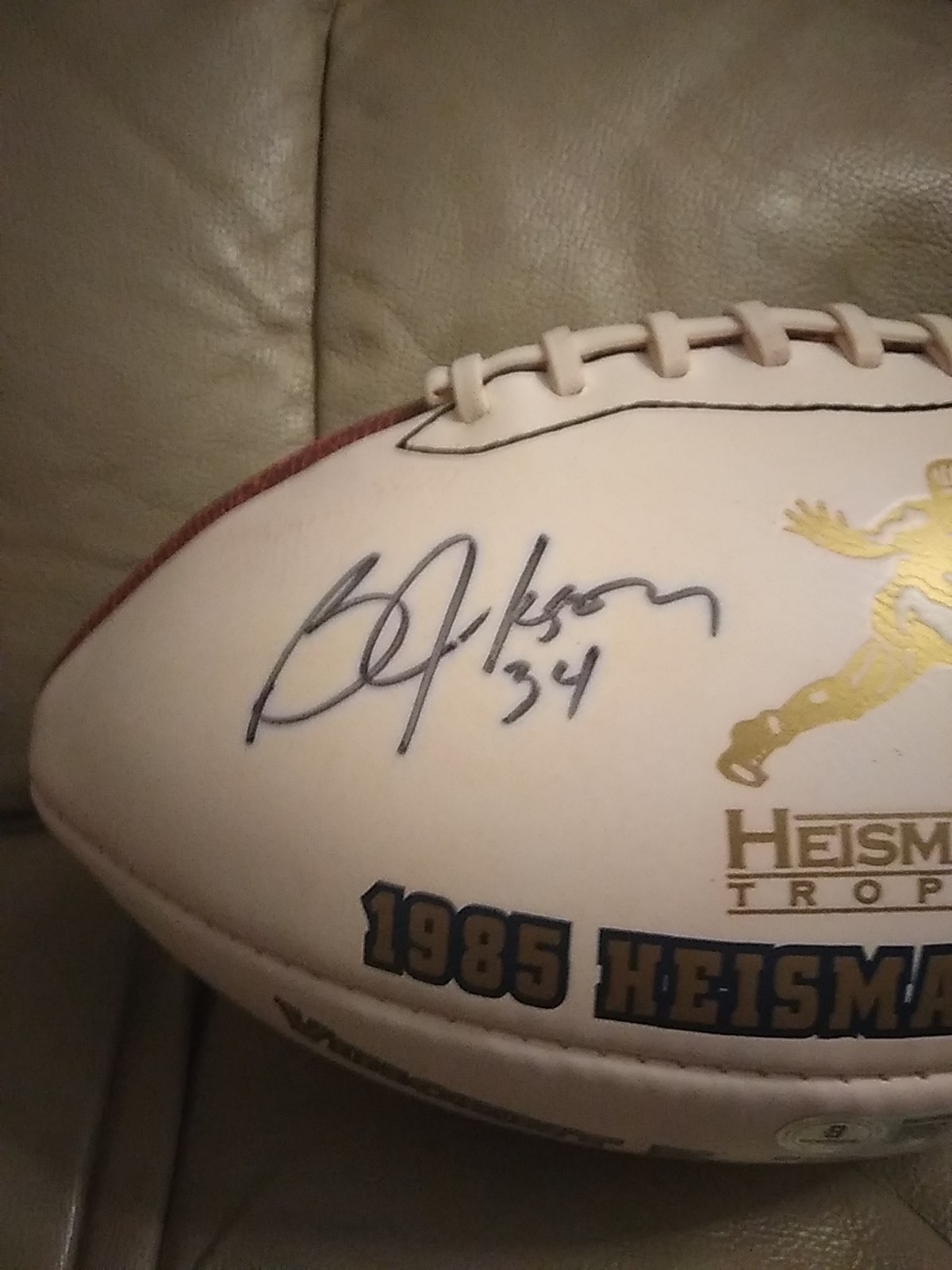 Bo Jackson Auburn Tigers Auto Limited Edition Heisman Trophy Stat Football BAS