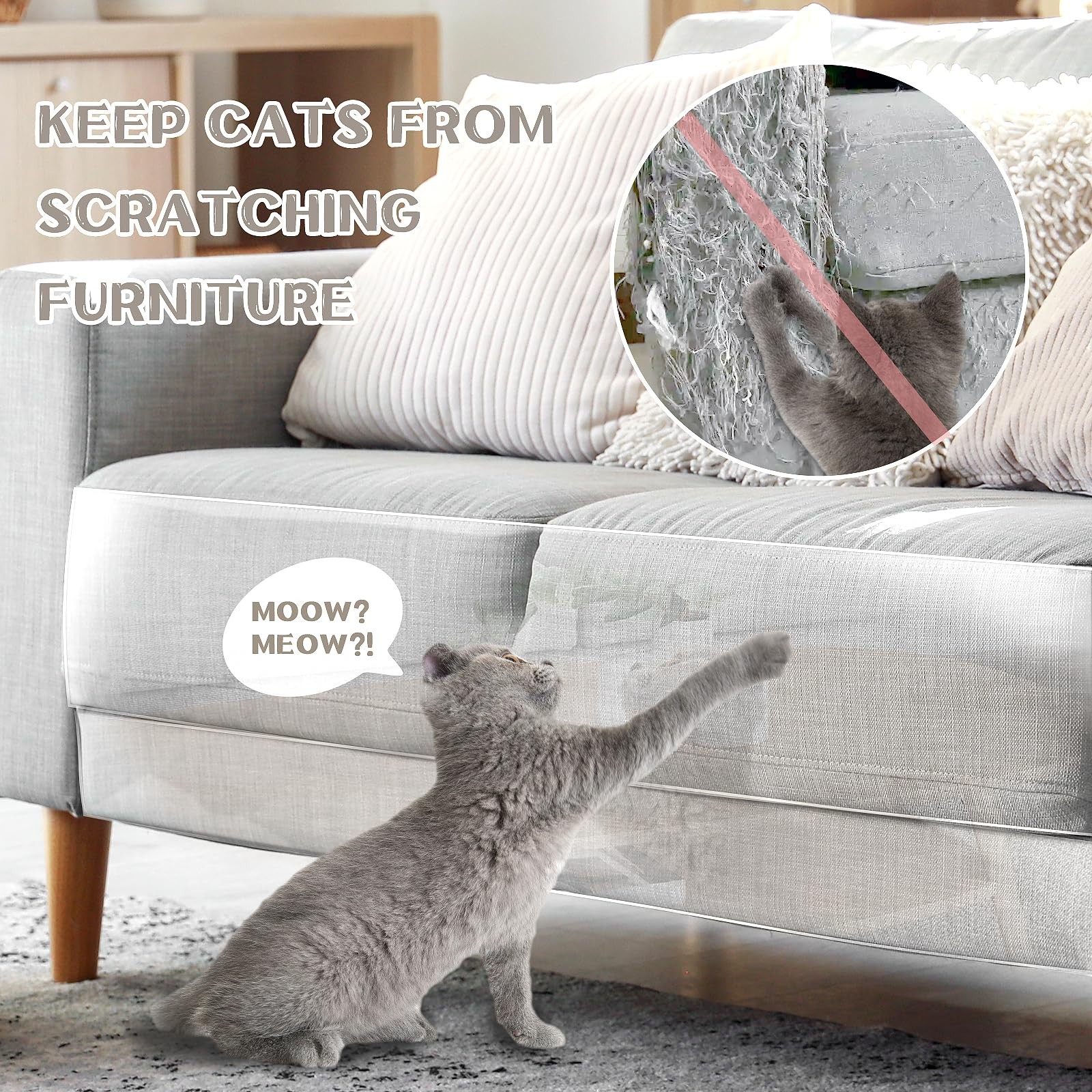 Anti Cat Scratch Furniture Protector, Cat Couch Protector, anti Scratch Furnit