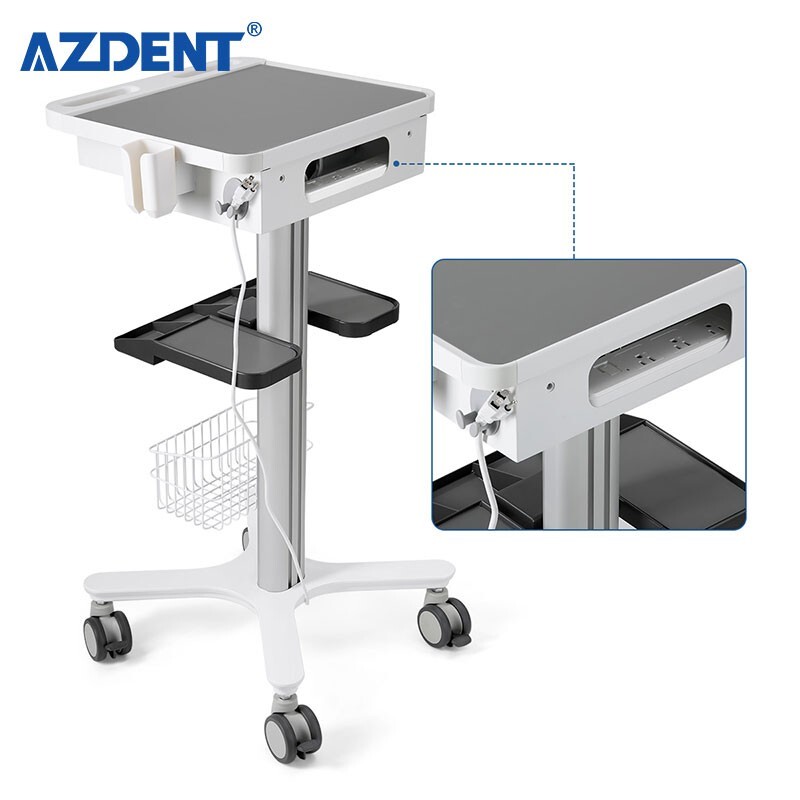 Dental Medical Endodontics Intraoral Scanner Cart Storage Trolley built-in plug