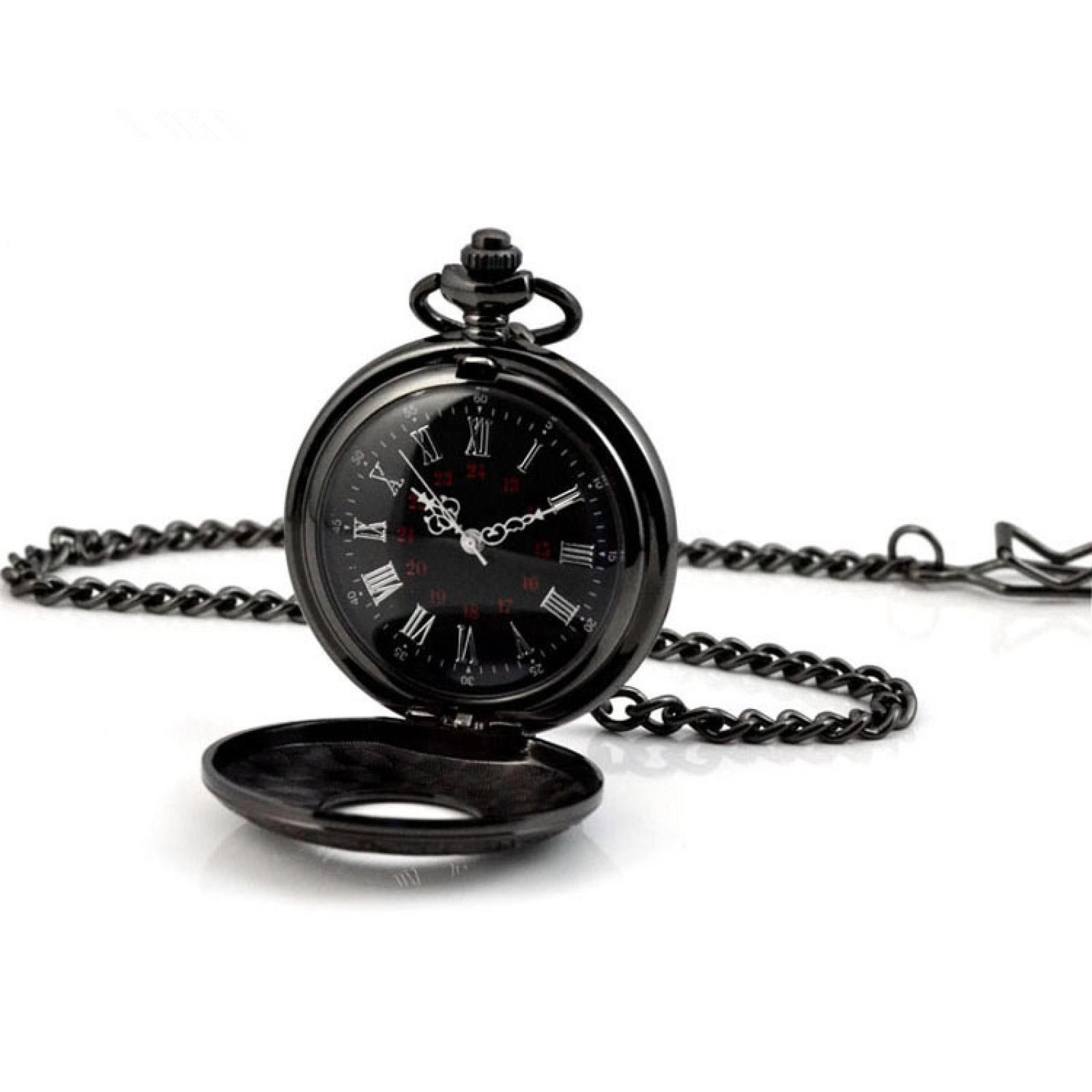 Retro Steampunk Pocket Watch Vintage Quartz Pendant Necklace Chain Gift