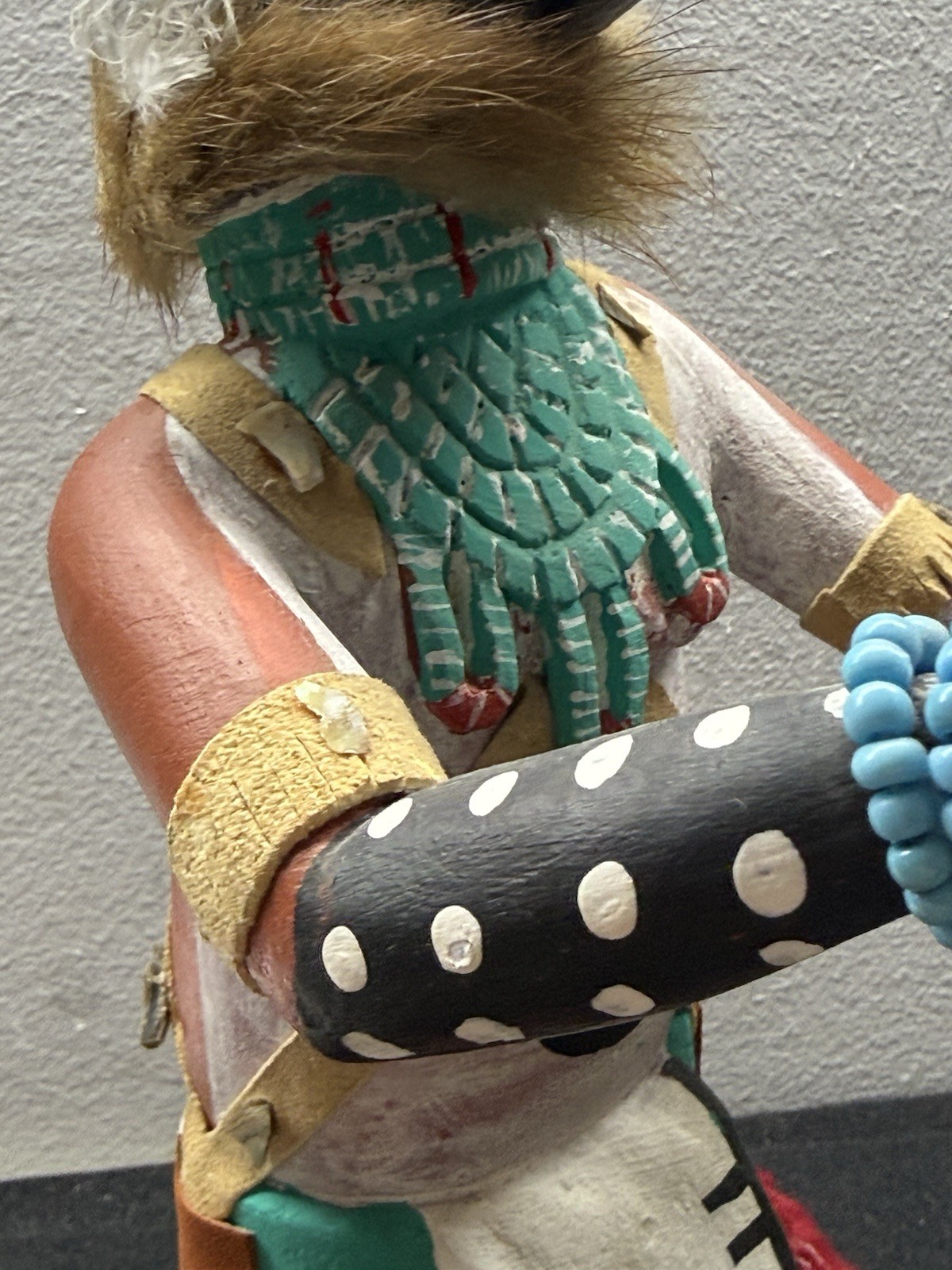 Vintage Kachina Doll Wolf Shaman 14 Inch Signed Al. Silas Jr.