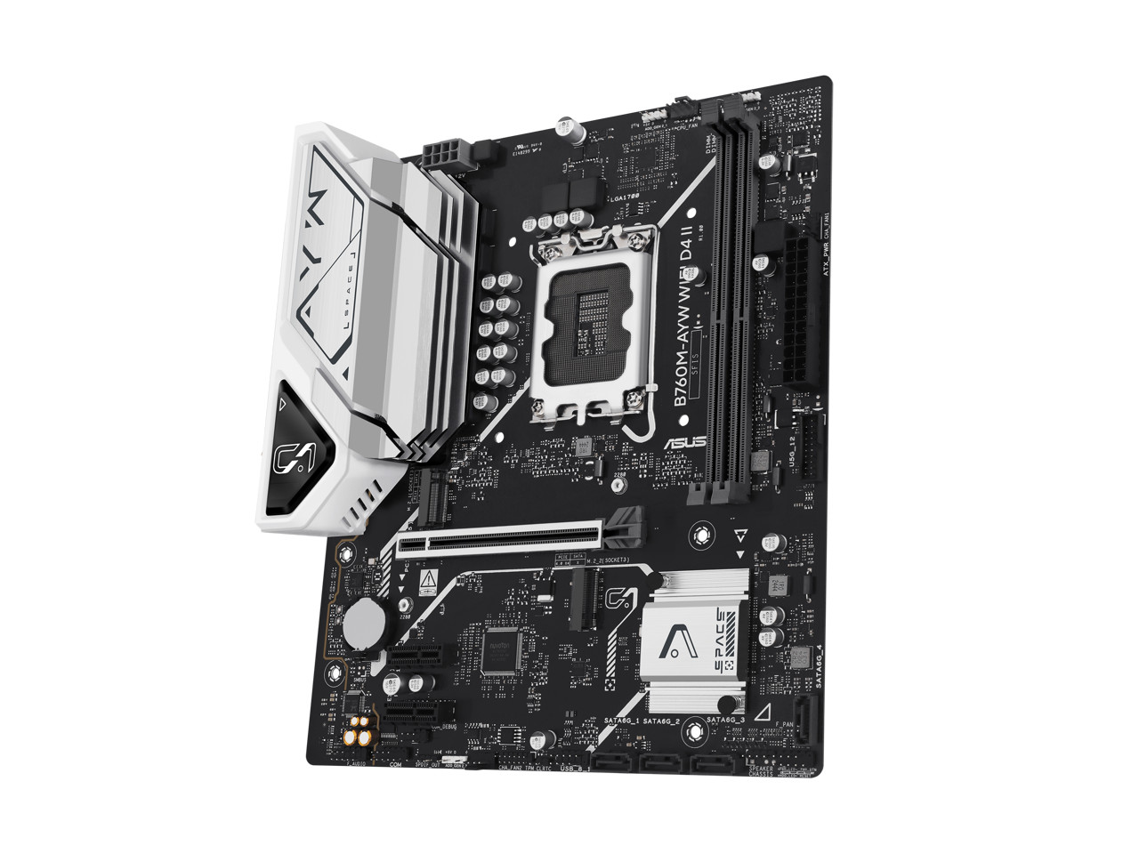 ASUS B760M-AYW WIFI D4 II LGA 1700 Intel B760 Micro ATX Motherboard