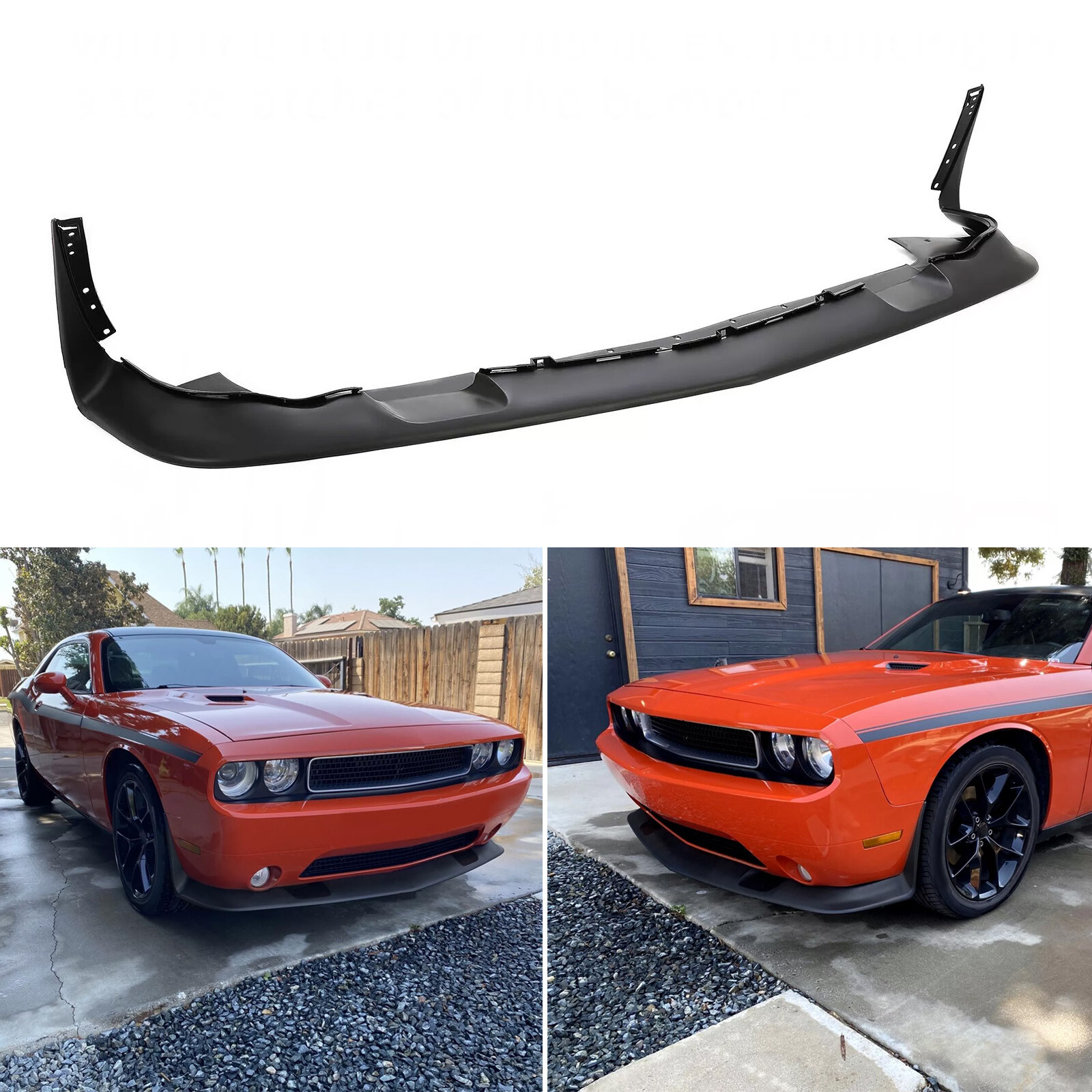 For Dodge Challenger 2008-2014 SRT Style Front Bumper Chin Spoiler Splitter Lip
