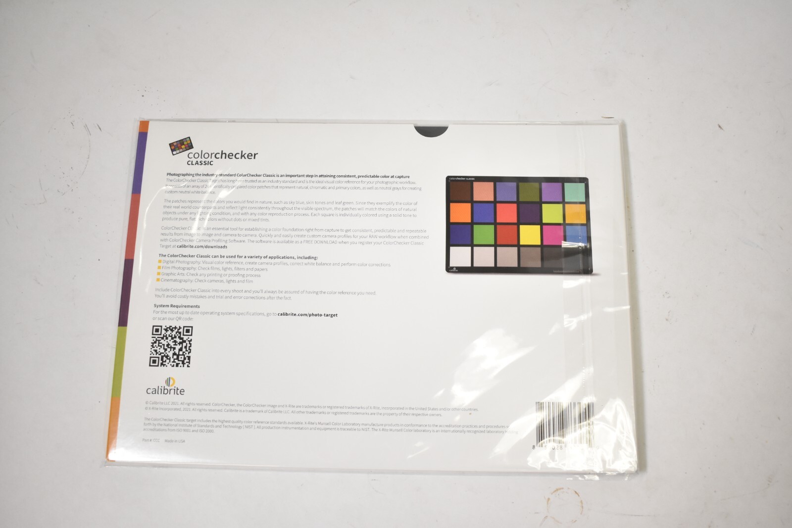 Calibrite ColorChecker Classic Color Control Capture To Edit CCC Assorted