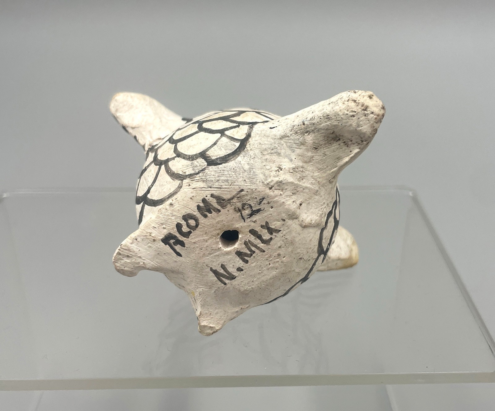 cute vintage Acoma Pueblo New Mexico pottery owl Native American Indian Art