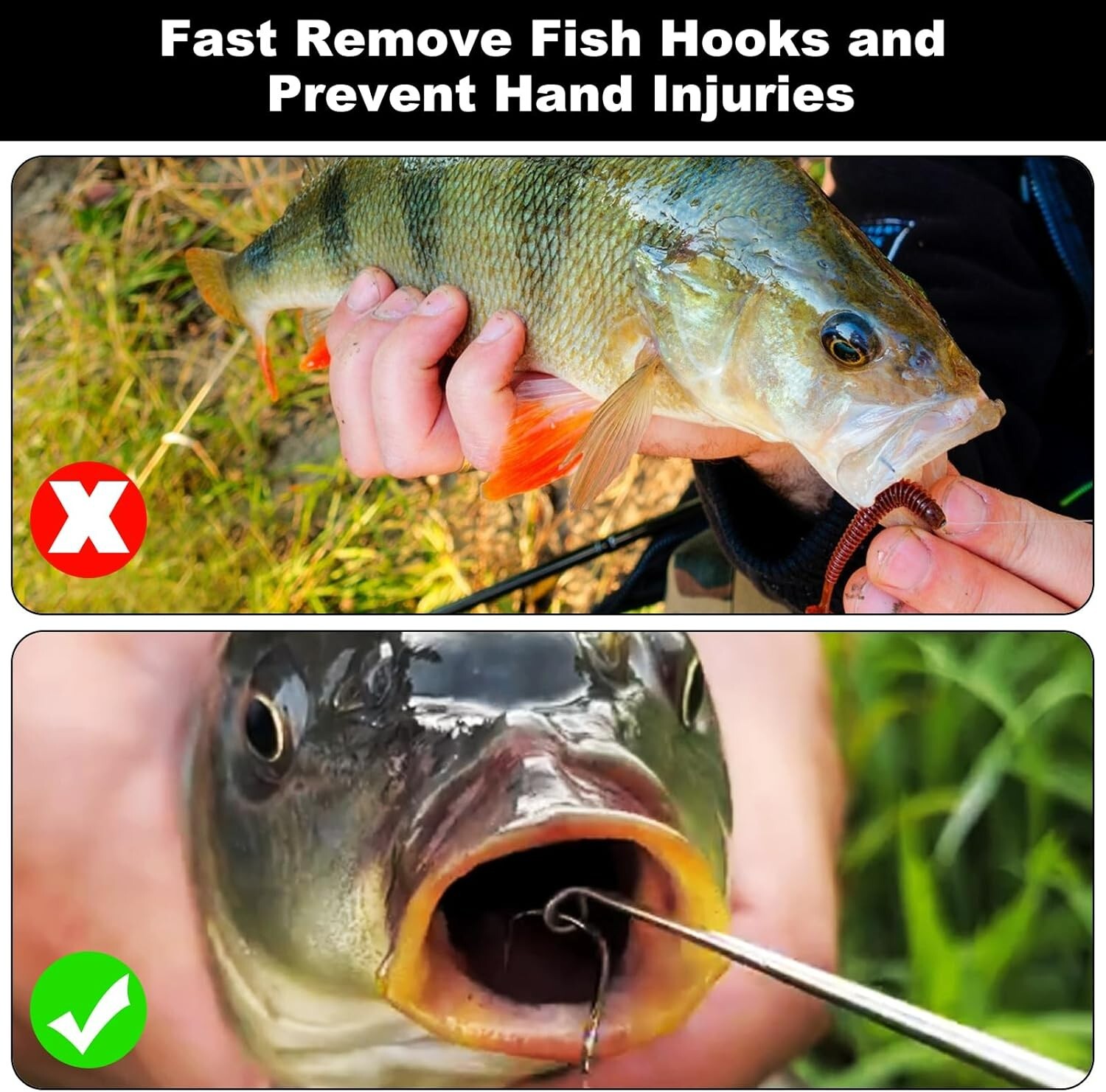 4PCS Easy Fish Hook Remover Detacher Fishing Hook Detacher Tackle Removal Tools