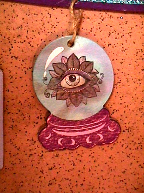 CRYSTAL GAZER ball psychic eye tarot card fortune reading SIGN wicca halloween