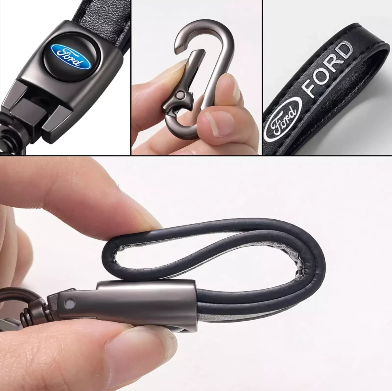 Ford Genuine Leather Keychain US Seller Free Shipping