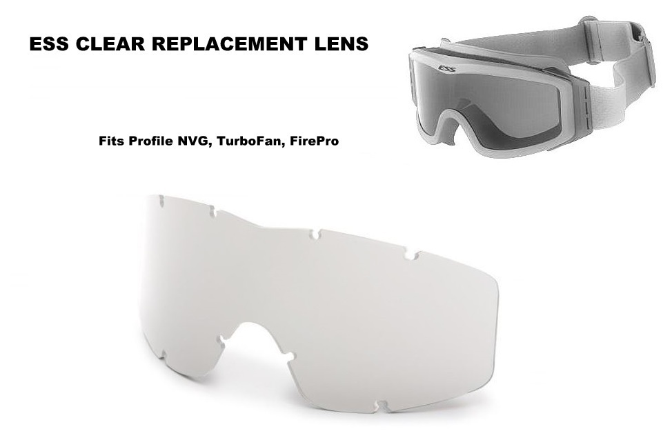 ESS Profile NVG Goggle, TurboFan, FirePro - Clear Replacement Lens 740-0113