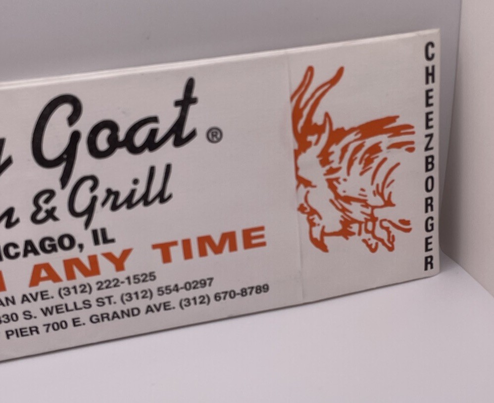 Unused Billy Goat Tavern & Grill Paper Hat Chicago Butt in any Time Cheezborger