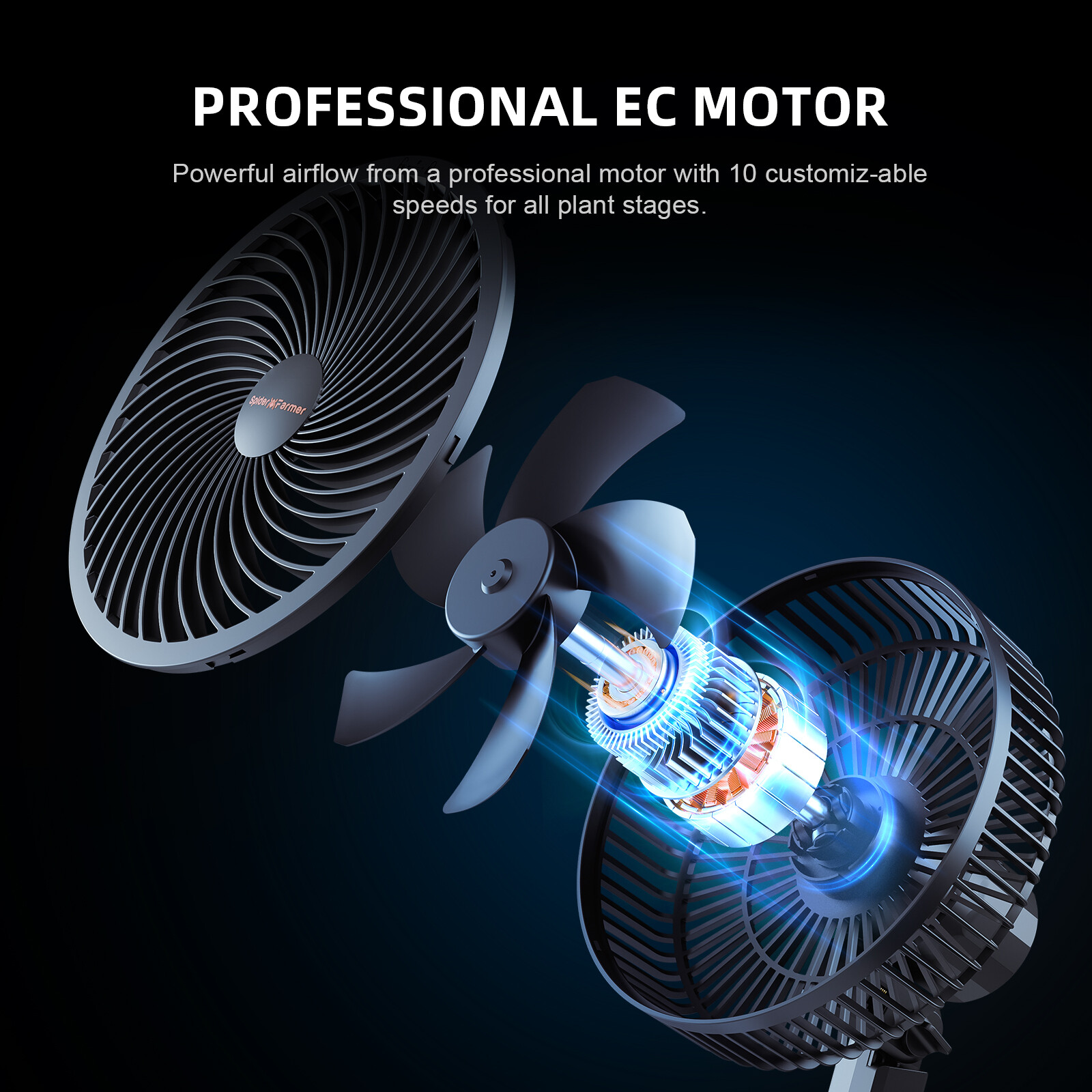 Spider Farmer Genius Grow System Inline & Clip Fan Smart Control