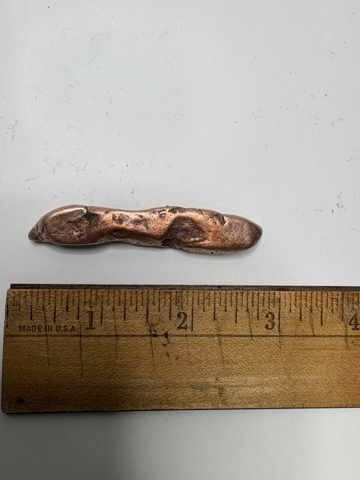 Pure Native Michigan Solid Copper Nugget Specimen Keweenaw Peninsula Mineral