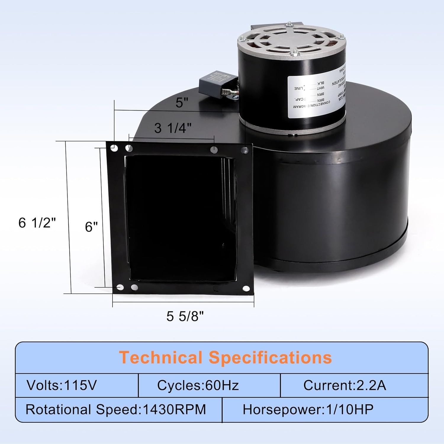Furnace Blower Fan Replacement for Dayton 1TDT2,1TDT2A,4C667,4YJ32, 4C445 Blower