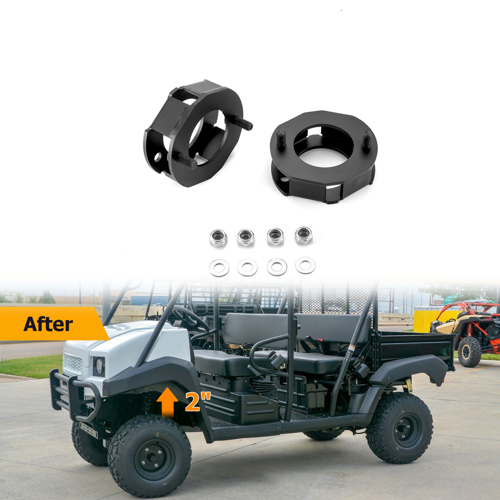2X Front 2" Lift Leveling Spacer For Kawasaki Mule 2510 3010 4010 4000 1990-2021