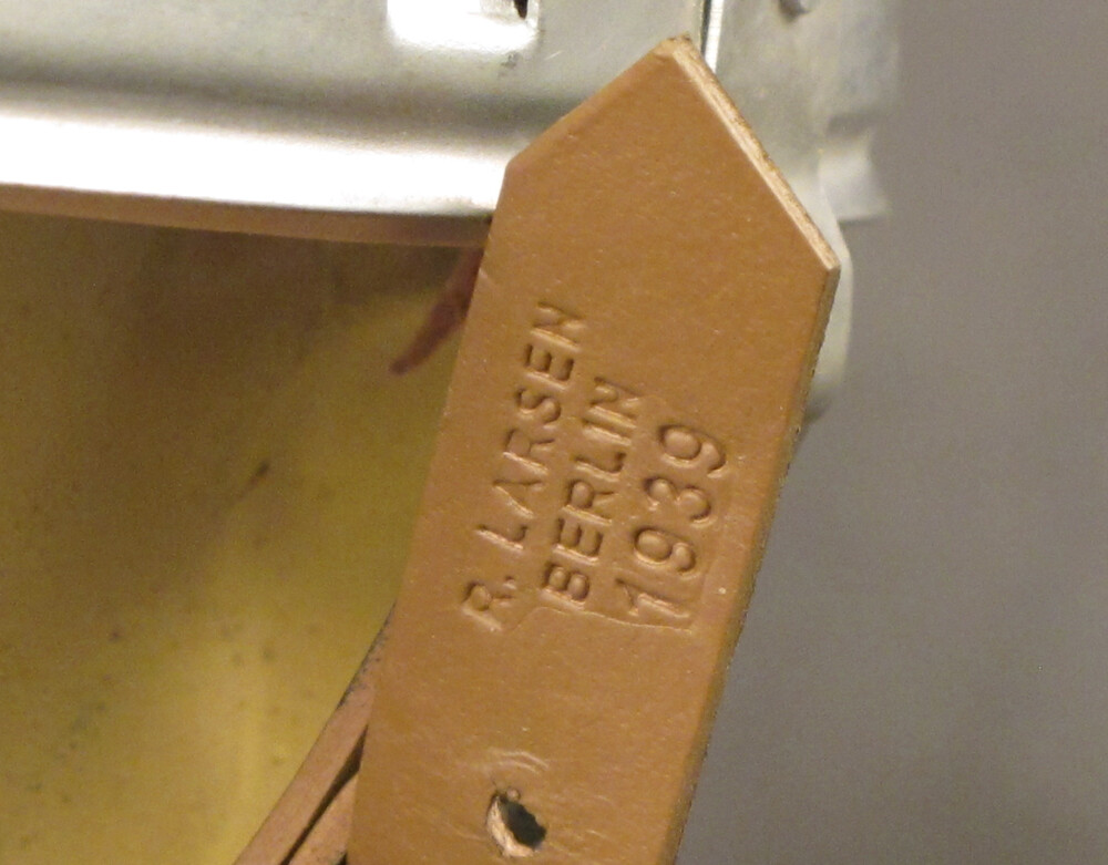 German WWII Helmet Liner M31 & Chin Strap- Dated 1943, Size 64/56 (US 7)