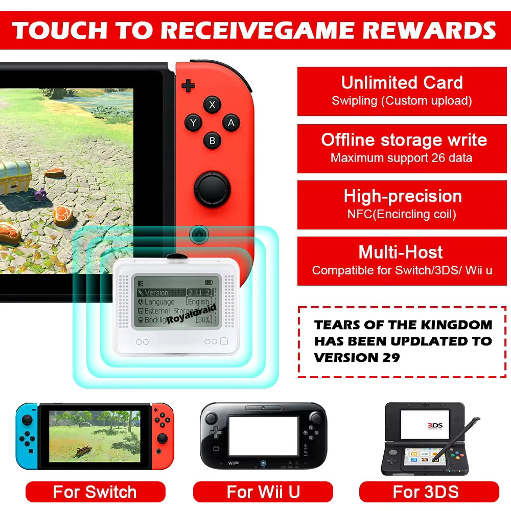 For Allmiibo Chargeable Intelligent Simulator Emulator Bluetooth-Compatible Univ