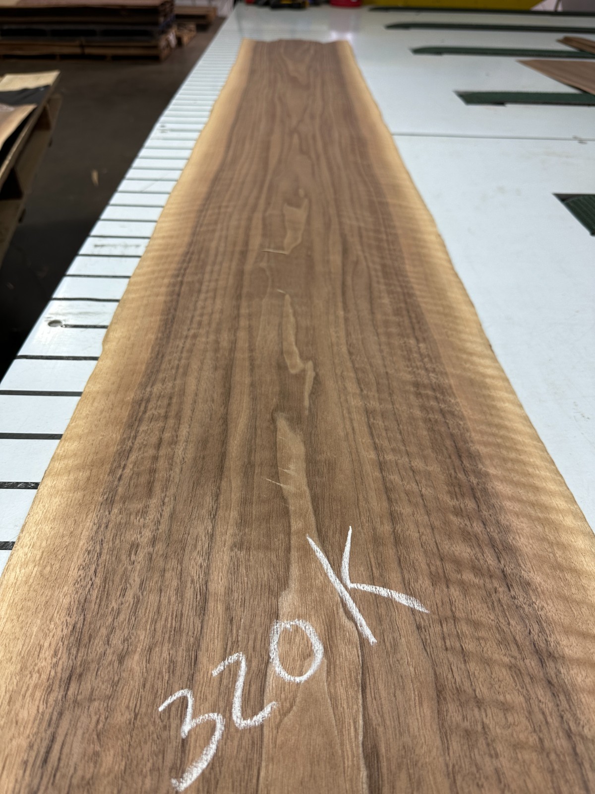 Walnut Raw Wood Veneer 2 sheets 100'' x 12'' 320K