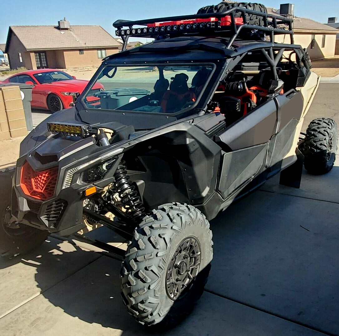 Full Glass Windshield W/O wiper For 17-23 Can-Am Maverick X3 XDS XRS- UV Protect