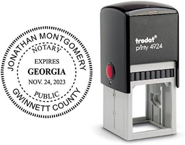 Georgia Round Notary Stamp | Official State Notary Stamp | Official Seals | M...