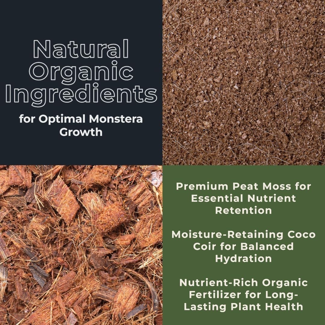 Monstera Potting Mix – Organic Soil w/ Fertilizer for Indoor & Outdoor Plants🌱