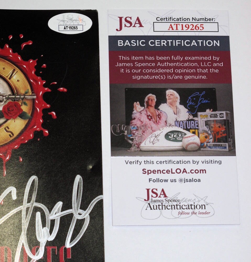 Slash & Steven Adler signed GNR "GUNS N' ROSES" DVD Welcome To Videos JSA COA