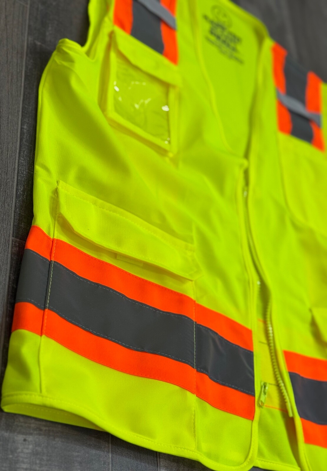 Reflective Tape Safety Work Vest High Visibility Pockets Hi Vis ANSI Class 2