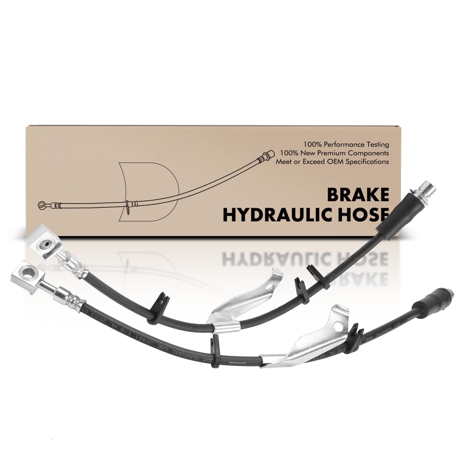 2x Front LH&RH Brake Hydraulic Hose for Chevrolet Equinox 2010-2016 GMC Terrain