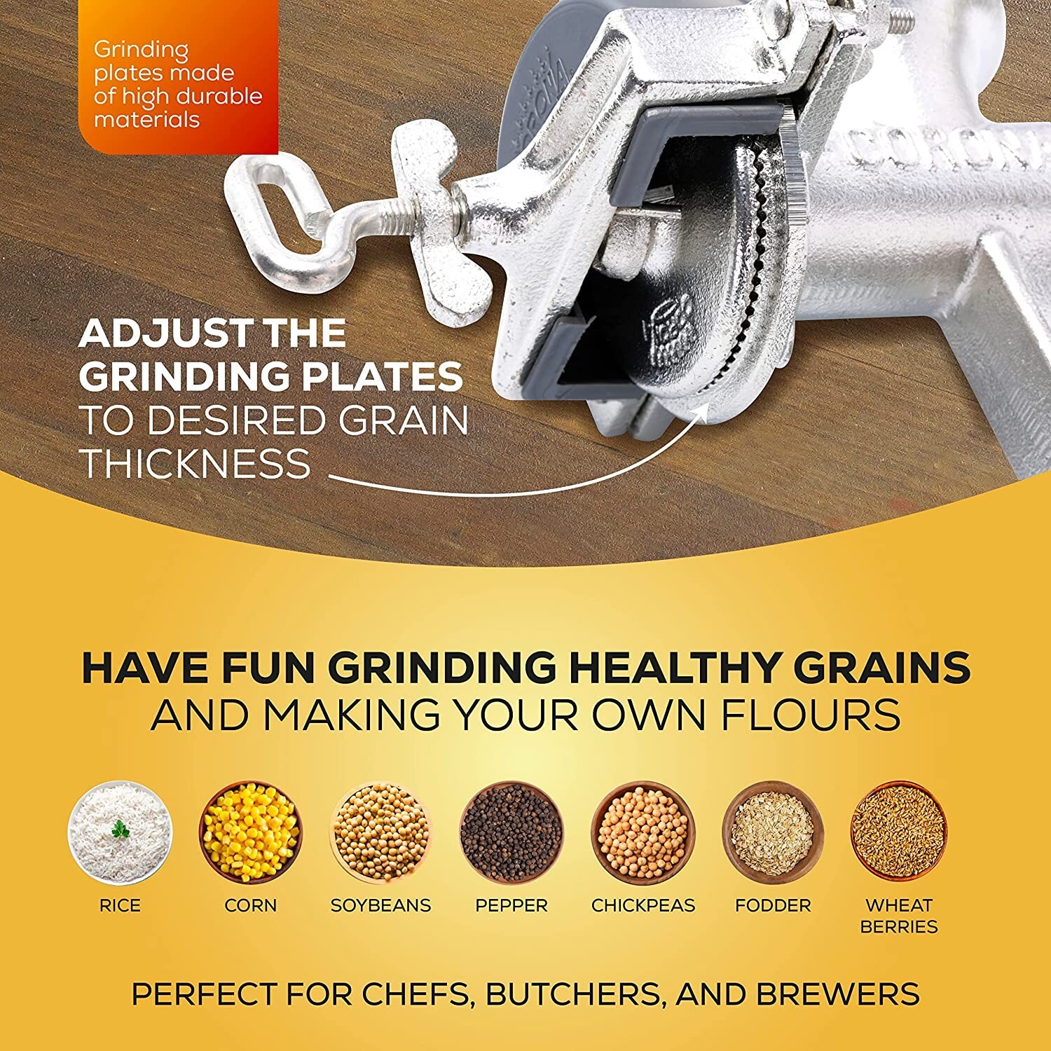 ❤ GENUINE Corona® Manual Hand Mill Grinder for Grains, Corn, & Beans