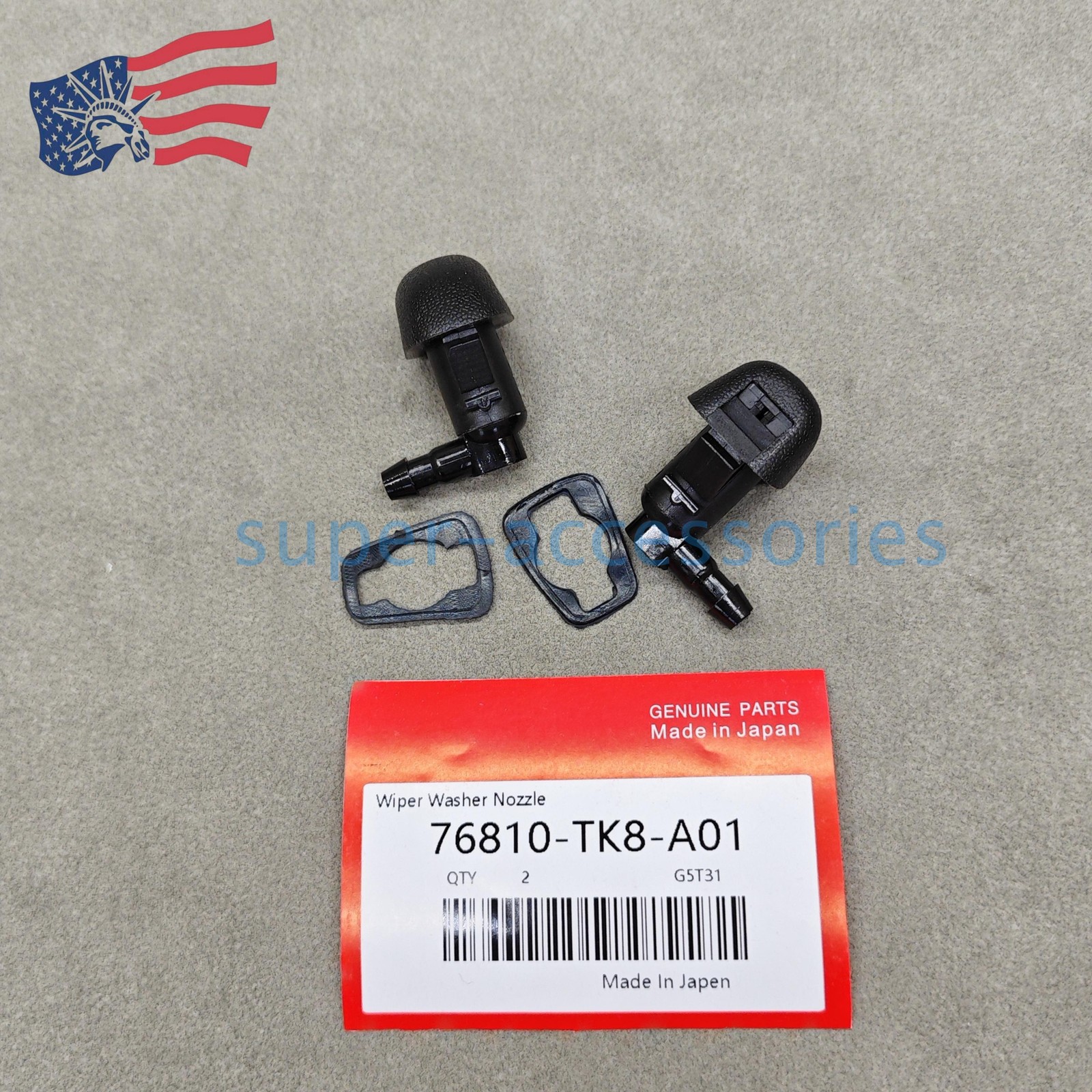 New ! 2PCS Windshield Washer Sprayer Nozzle NewFor 2011-17 Honda Odyssey