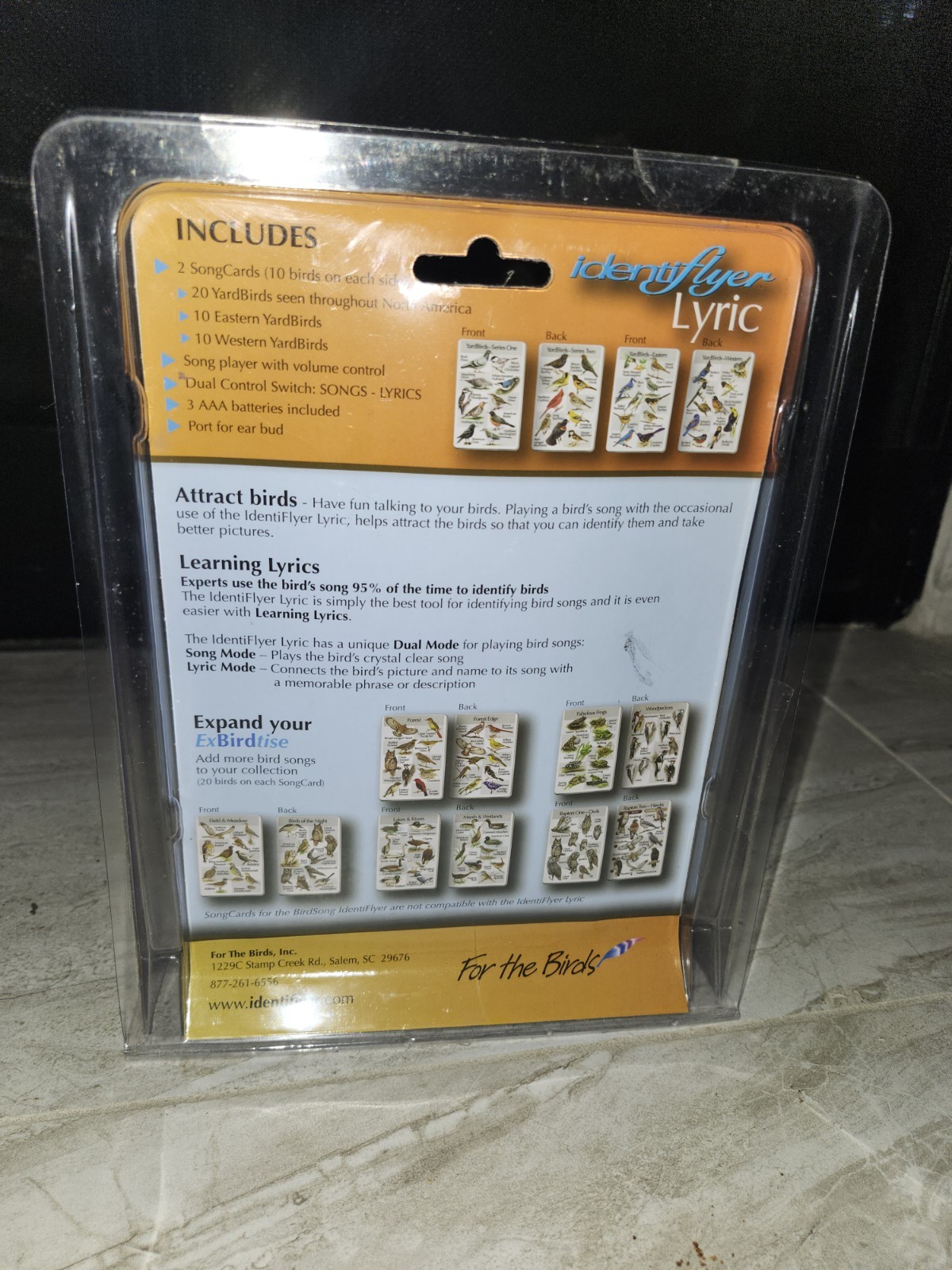 Identiflyer Lyric Bird Song Pocket Identification Learning Tool - Brand New